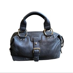 Kenneth Cole Black Leather Buckle Purse